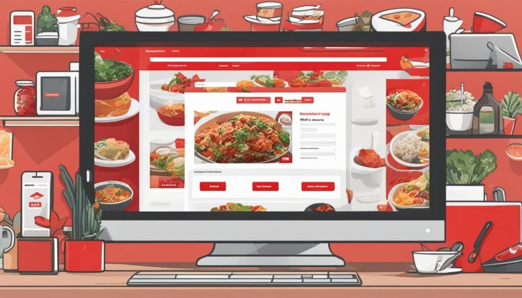 Order on DoorDash website