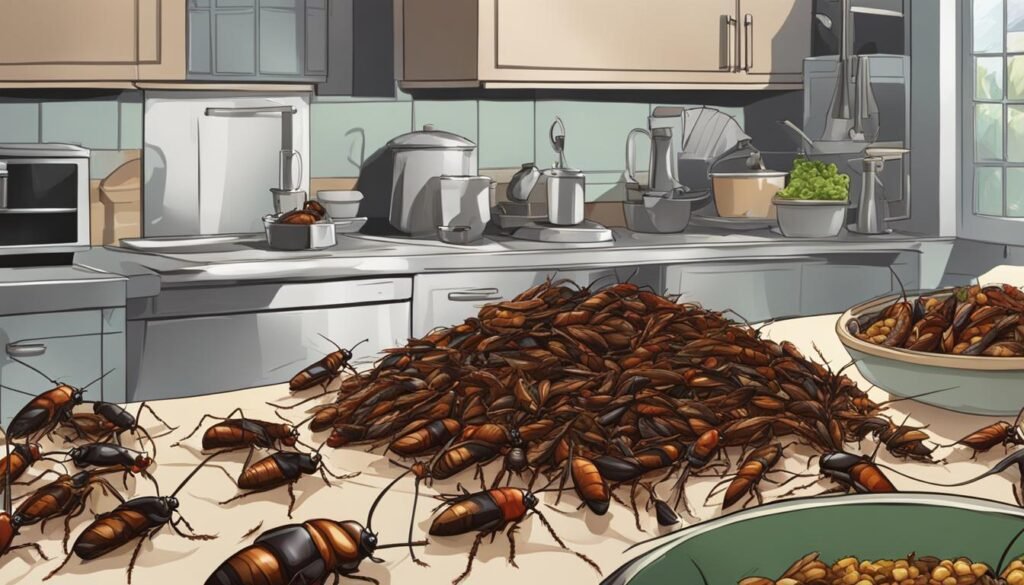 sudden influx of large cockroaches